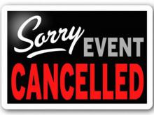 sorry event cancelled