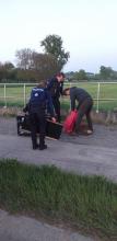 politie helpt bij vangen van ree